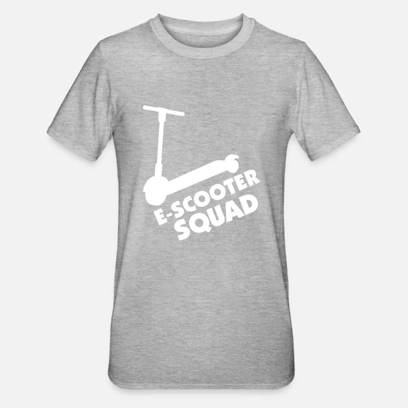 E-Scooter Roller Scooter - T-shirt polycoton Unisexe - gris chiné