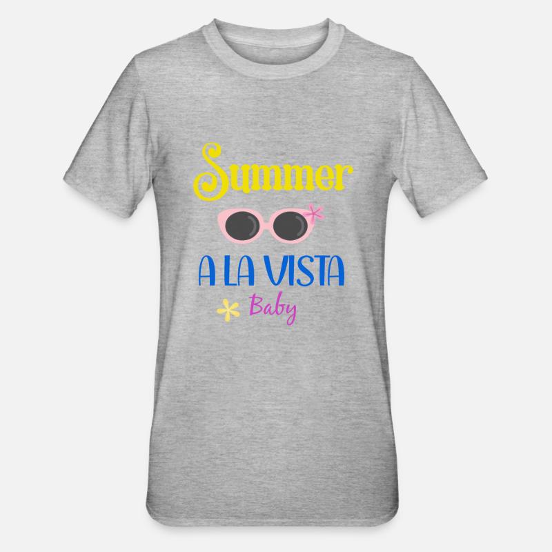 Vacances d’été - Summer Vibes - T-shirt polycoton Unisexe - gris chiné