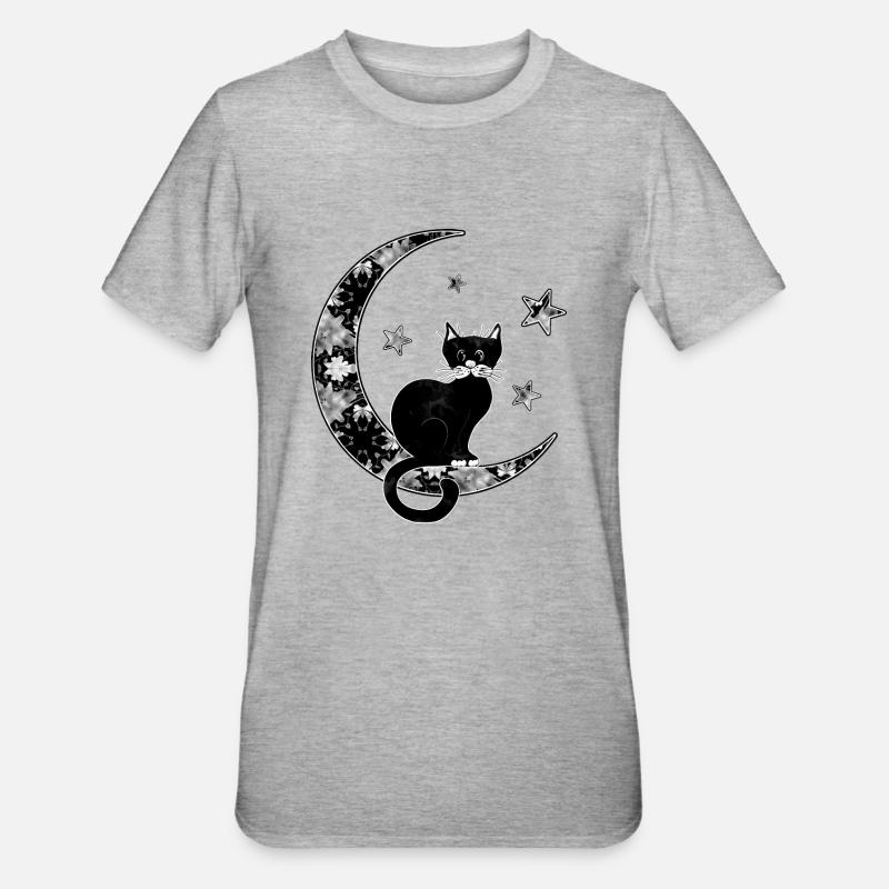 Chat - T-shirt polycoton Unisexe - gris chiné