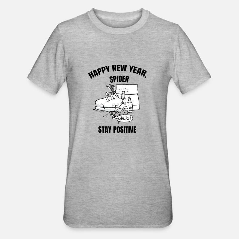 Beth die Spinne - Prost! - Unisex Polycotton T-Shirt - Grau meliert