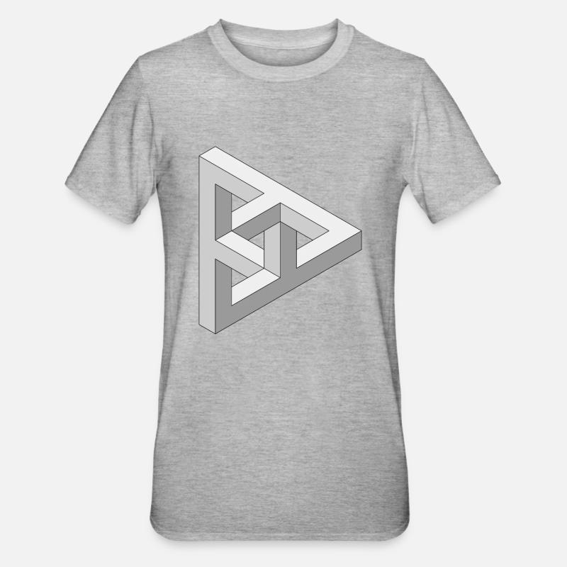 Figurine 3D impossible - T-shirt polycoton Unisexe - gris chiné