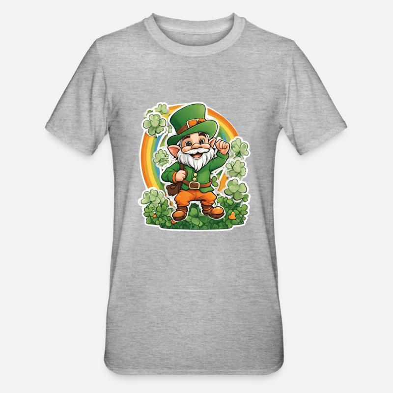 Heiliger Patrick 3 - Unisex Polycotton T-Shirt - Grau meliert