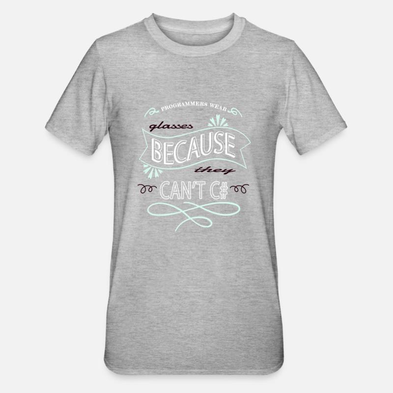 fun computer language - Unisex Polycotton T-Shirt - Grau meliert