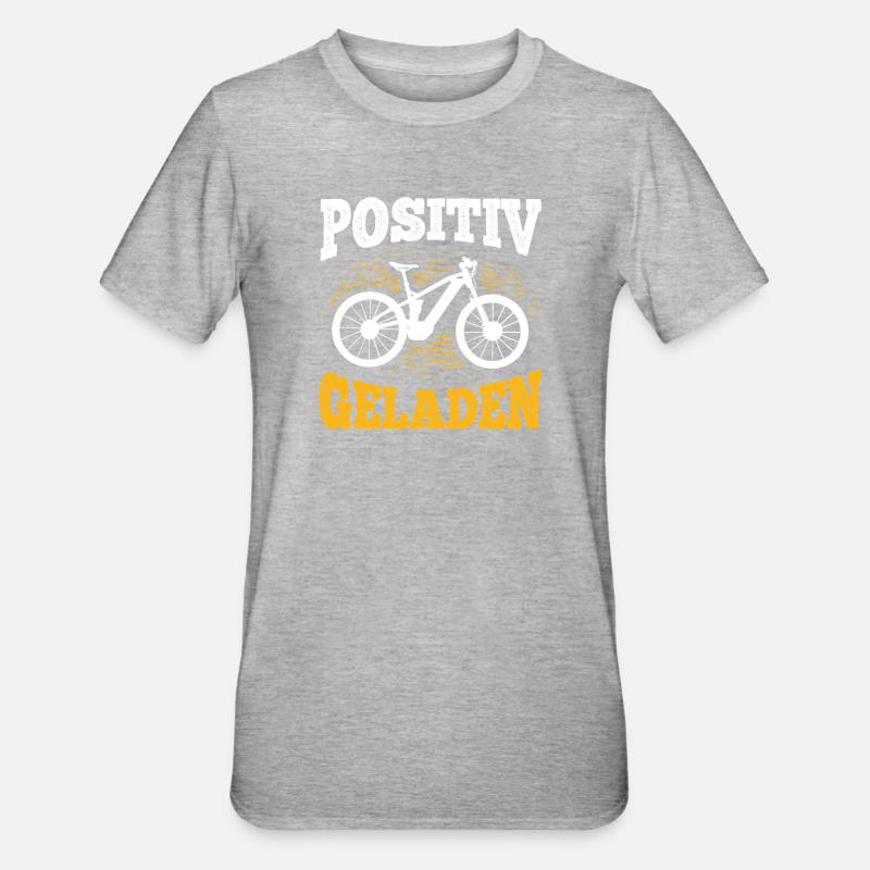 Ebike - Unisex Polycotton T-Shirt - Grau meliert