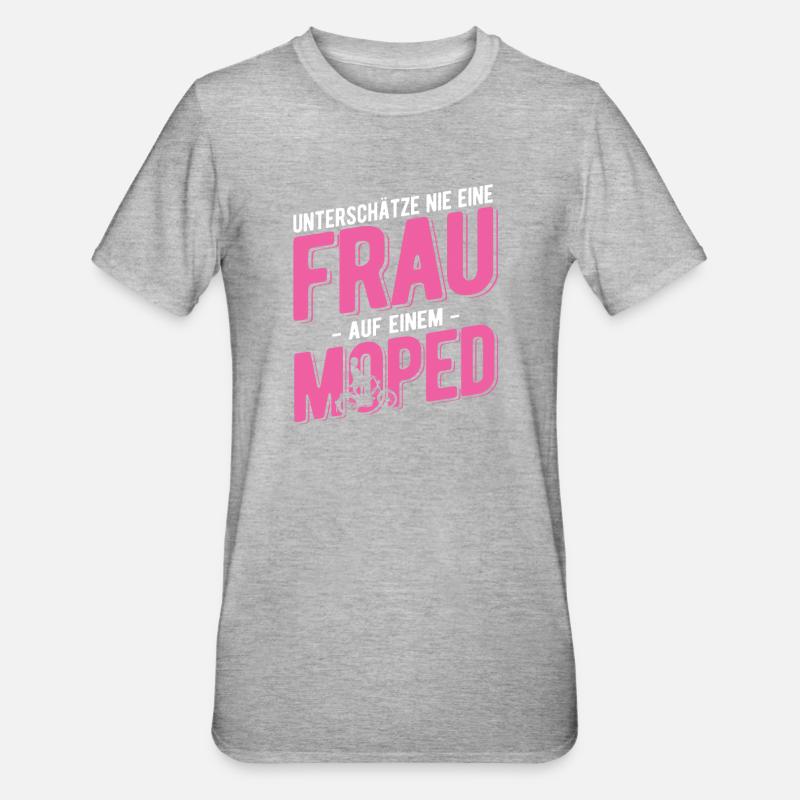 Mofa Geschenk - Unisex Polycotton T-Shirt - Grau meliert