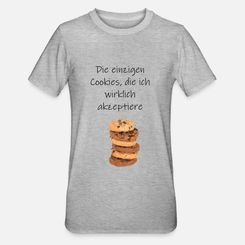 Cookie - Unisex Polycotton T-Shirt - Grau meliert