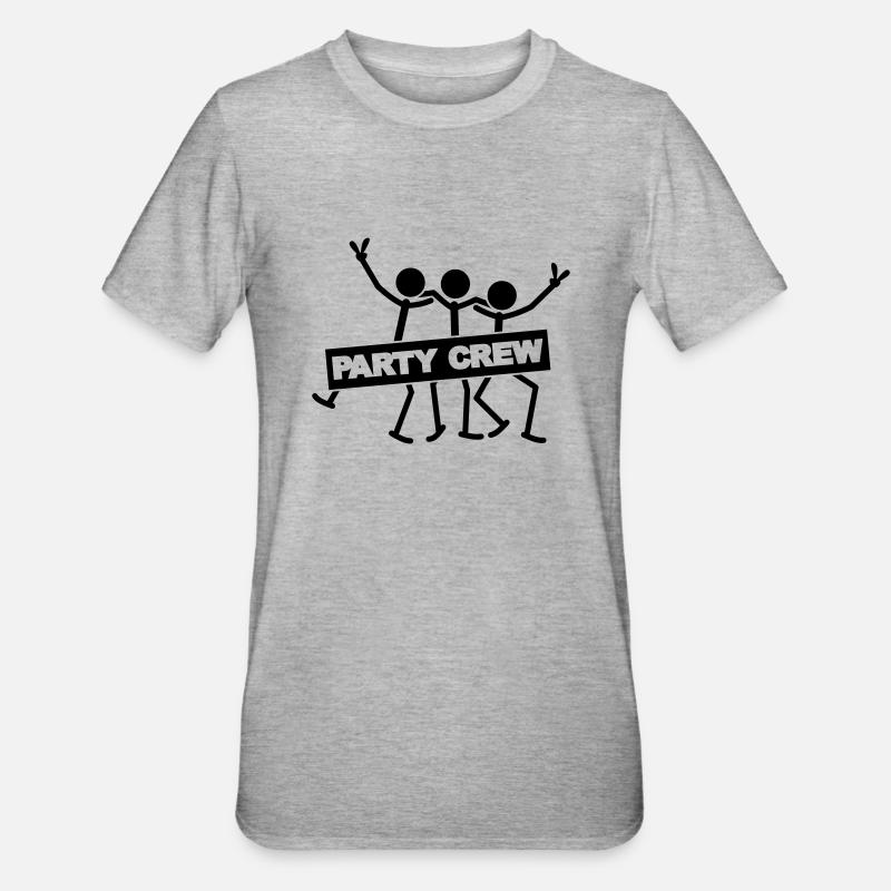 Party Crew Team - T-shirt polycoton Unisexe - gris chiné