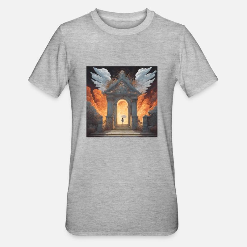Himmel oder Hölle - Unisex Polycotton T-Shirt - Grau meliert