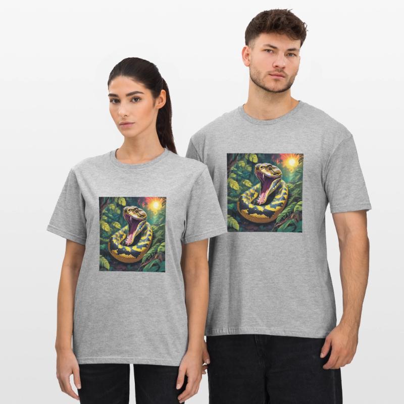Serpent python T-shirt polycoton Unisexe
