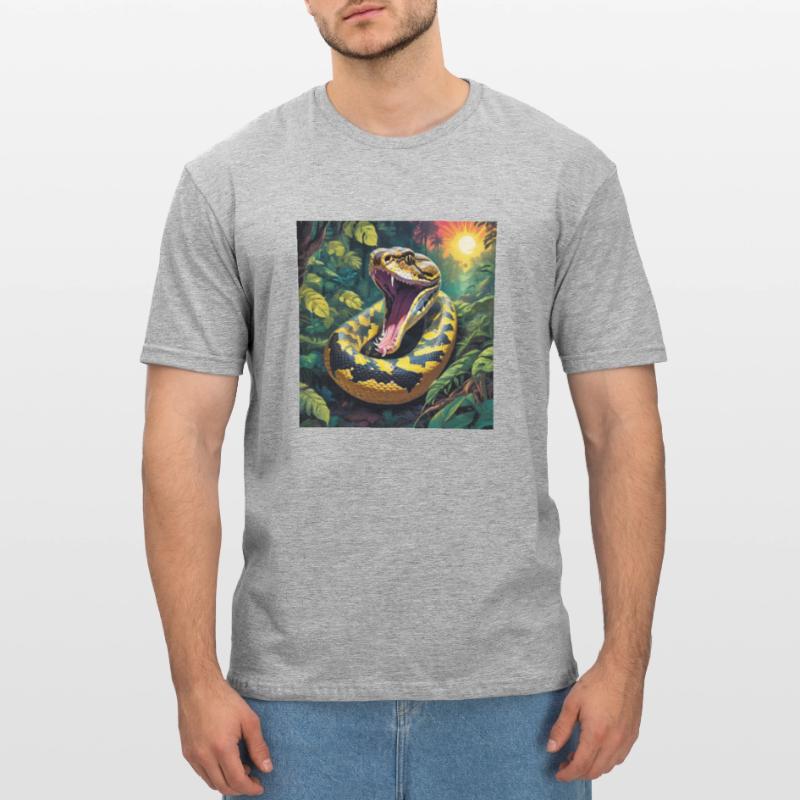 Serpent python T-shirt polycoton Unisexe