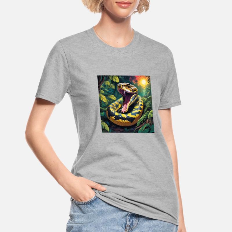 Serpent python T-shirt polycoton Unisexe