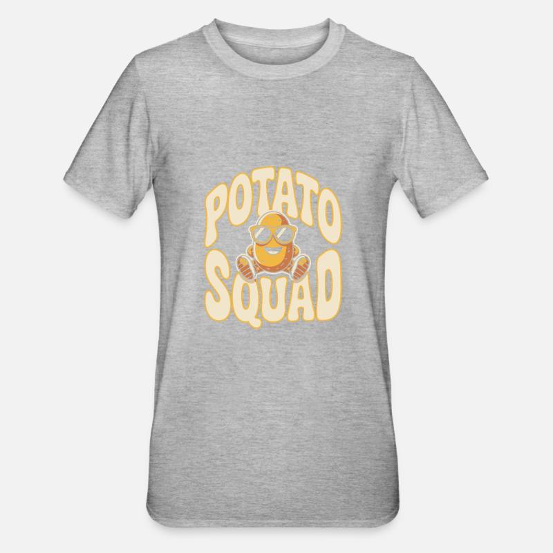 Escouade de la patate - T-shirt polycoton Unisexe - gris chiné