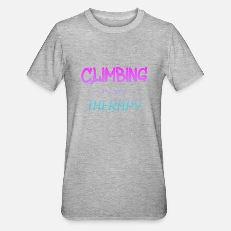 Climbing - Unisex Polycotton T-Shirt - Grau meliert