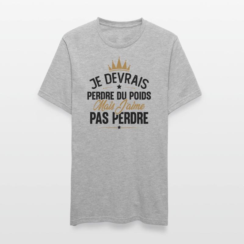 Je devrais perdre du poids mais j'aime pas perdre T-shirt polycoton Unisexe