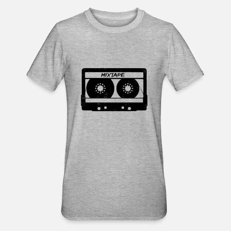 Cassette de mixtape cassette - T-shirt polycoton Unisexe - gris chiné