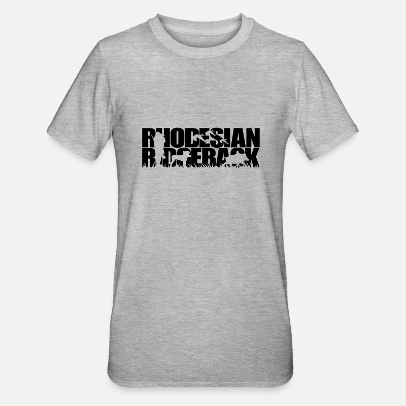 la chasse Rhodesian Ridgeback - T-shirt polycoton Unisexe - gris chiné
