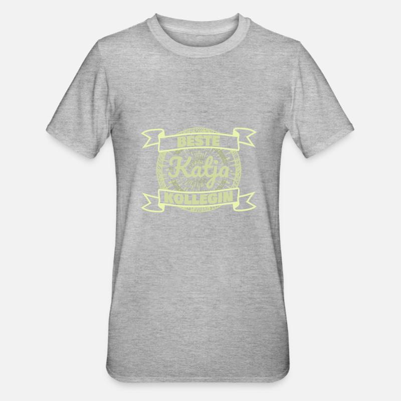 Beste Katja - Unisex Polycotton T-Shirt - Grau meliert
