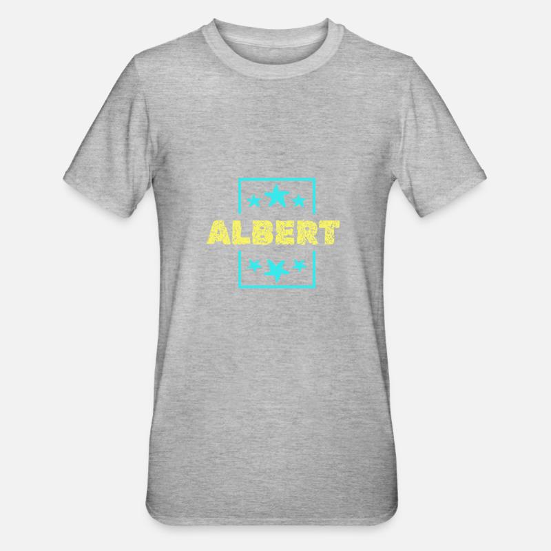 First name Birthday Albert - Unisex Polycotton T-Shirt - heather grey