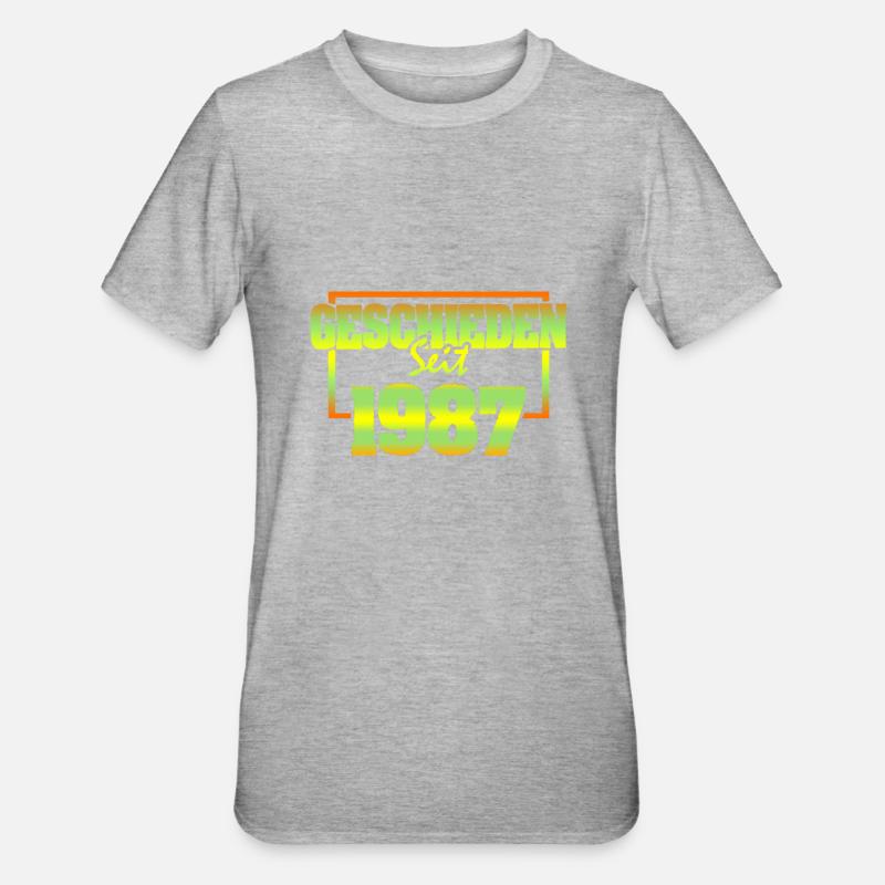 Ehefrau 1987 - Unisex Polycotton T-Shirt - Grau meliert