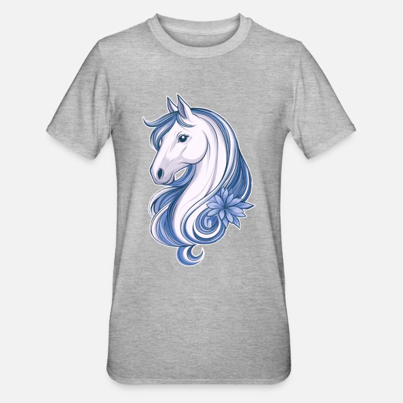 Cheval mignon - T-shirt polycoton Unisexe - gris chiné