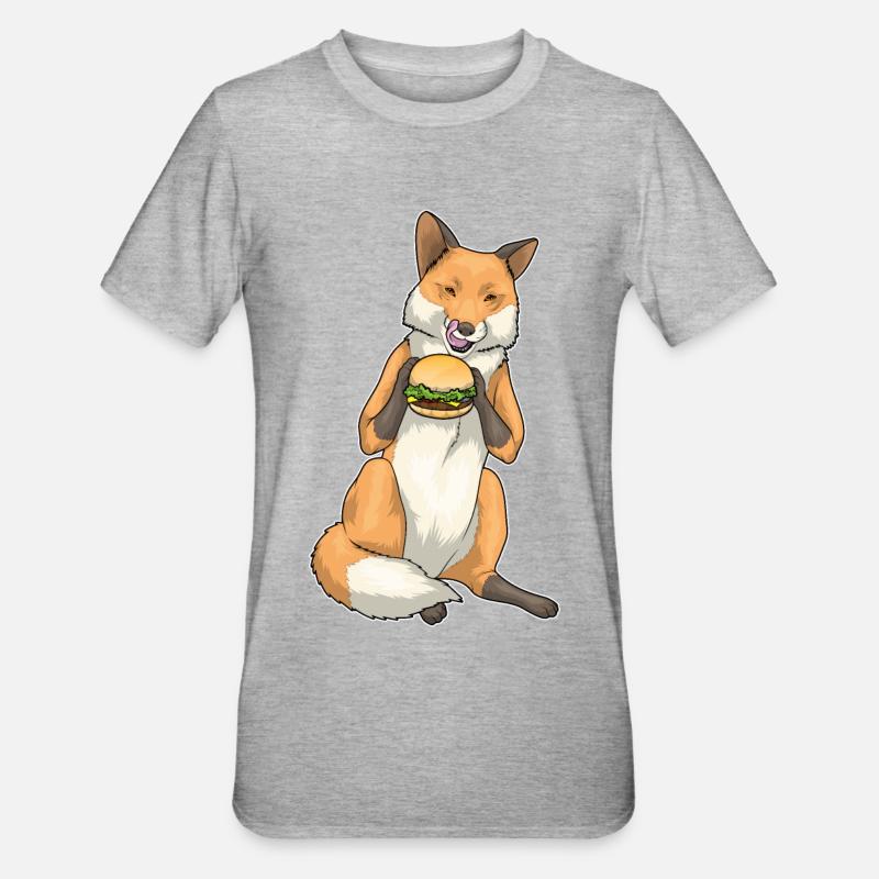 Fuchs Burger - T-shirt polycoton Unisexe - gris chiné