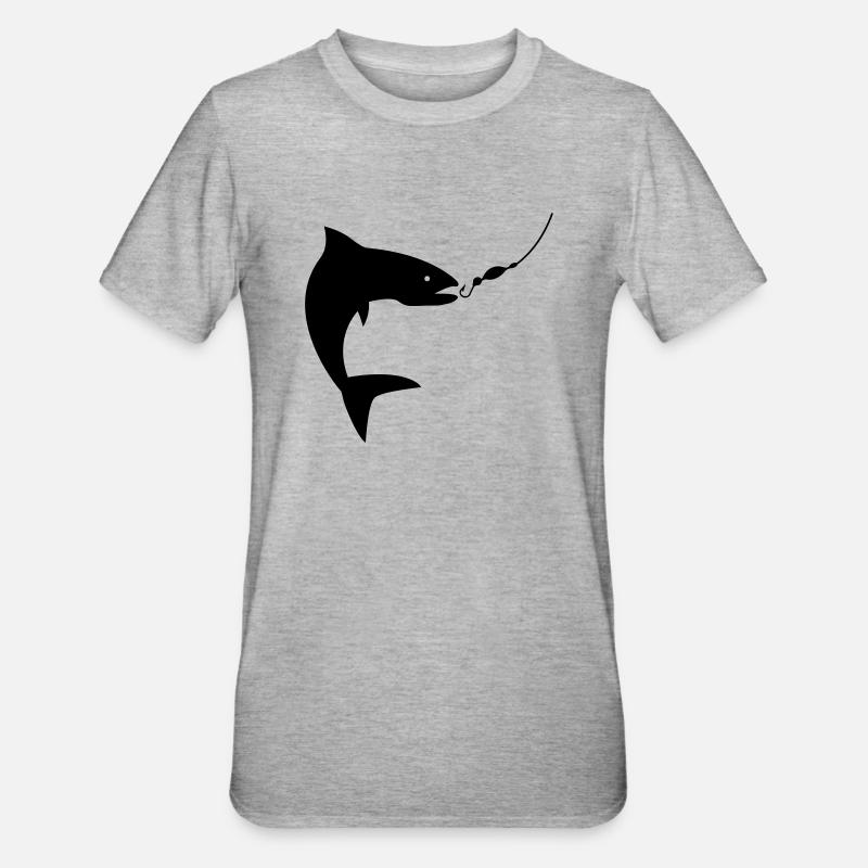 pêche - T-shirt polycoton Unisexe - gris chiné