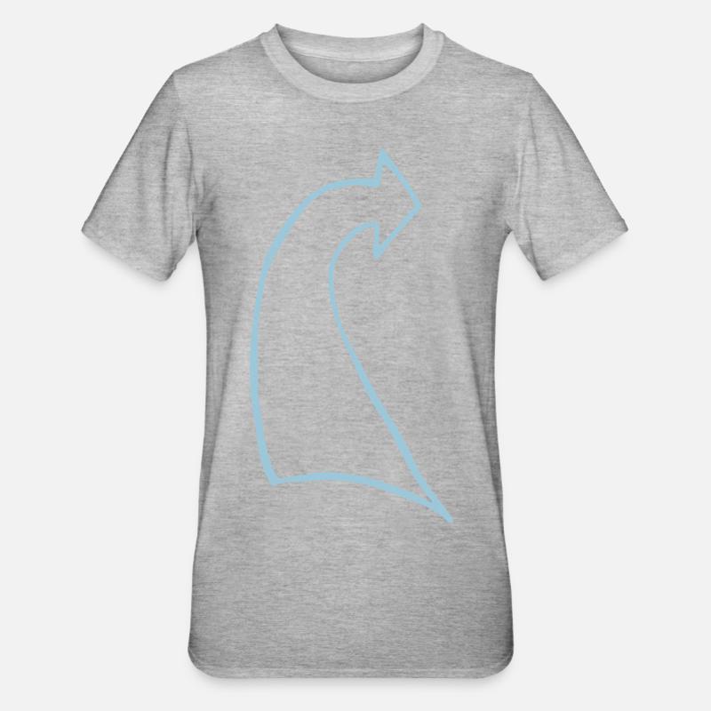 pfeile8, Feil, dick, gerundet - Unisex Polycotton T-Shirt - Grau meliert