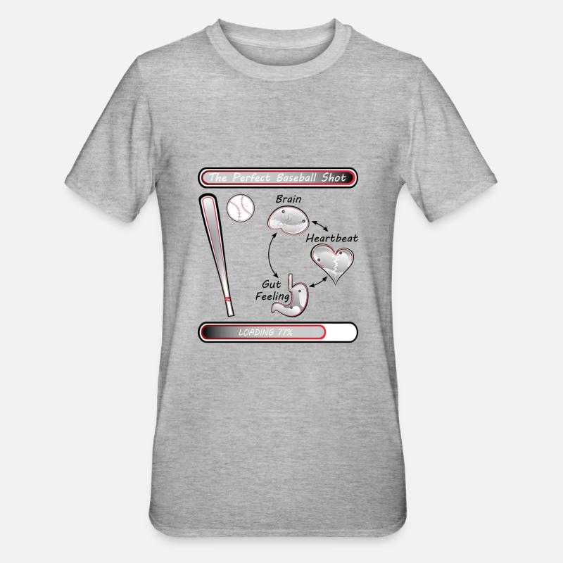 Baseball Decision Loading 77% - Unisex Polycotton T-Shirt - heather grey