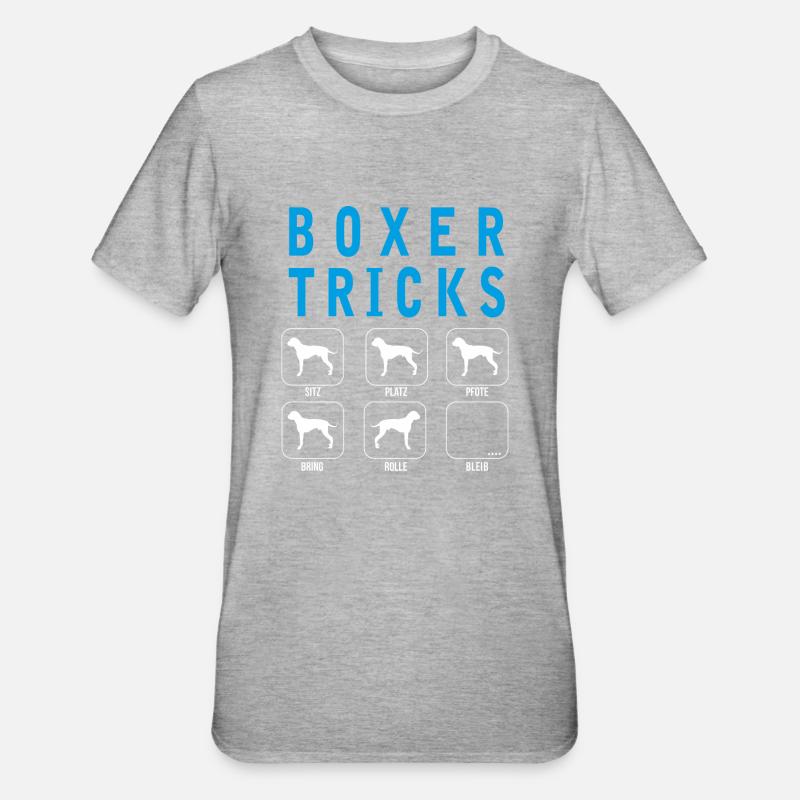Boxer Tricks - Unisex Polycotton T-Shirt - Grau meliert