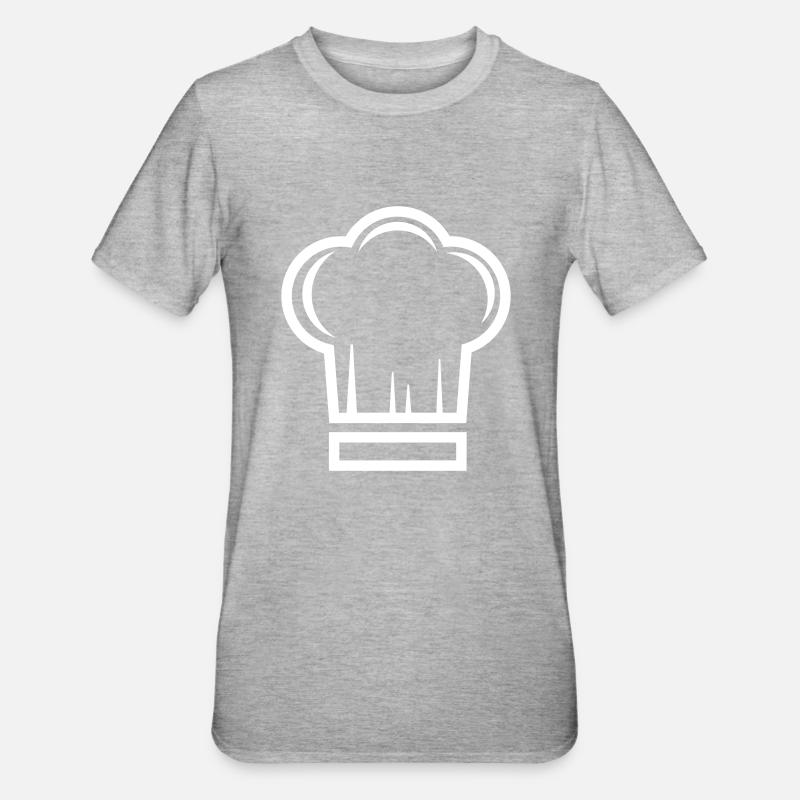 Cuisinier au chapeau de chef - T-shirt polycoton Unisexe - gris chiné