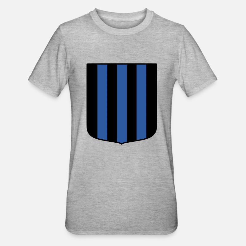 Dunkelblau - Unisex Polycotton T-Shirt - Grau meliert