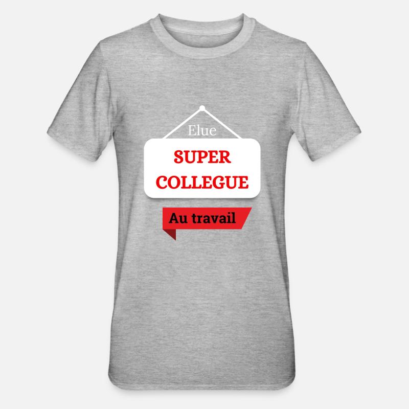 Elected super co-worker - Unisex Polycotton T-Shirt - heather grey