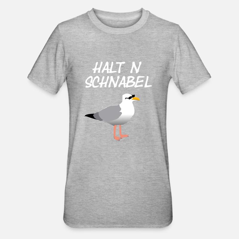 Coole Möwe - Unisex Polycotton T-Shirt - Grau meliert