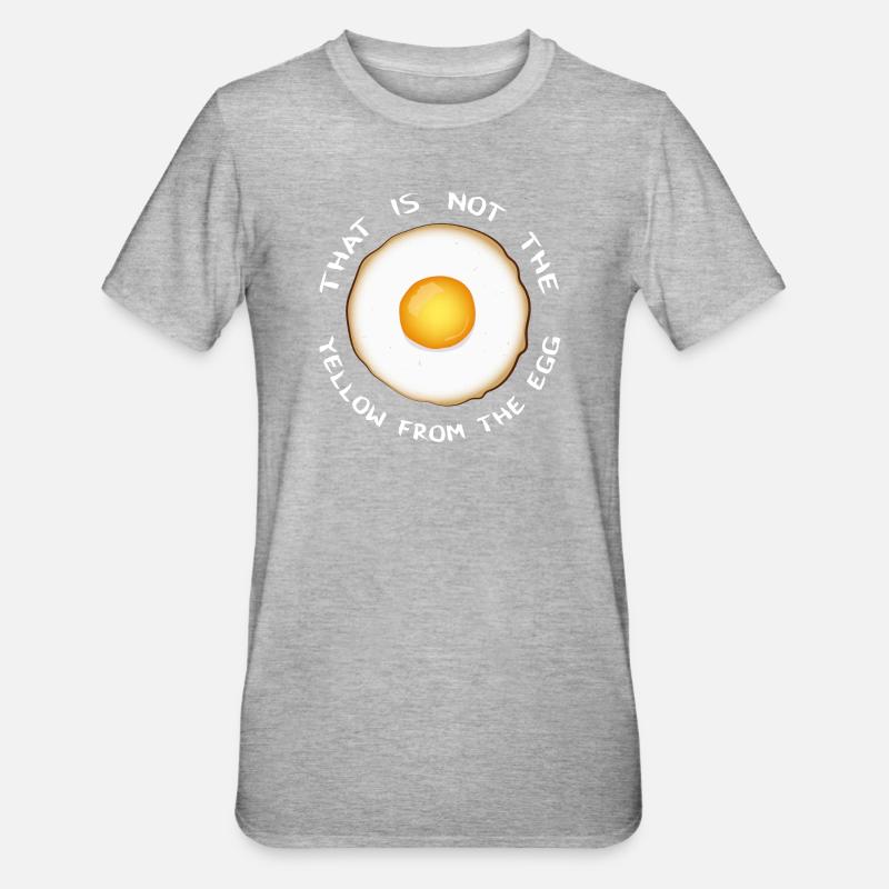 Yellow from the egg - Unisex Polycotton T-Shirt - heather grey