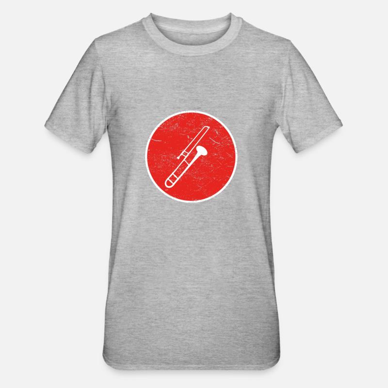 Gift trombone trombone trombone - Unisex Polycotton T-Shirt - heather grey
