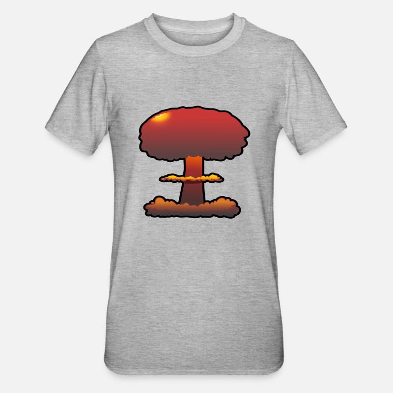 Boom Comic Explosion Atompilz - Unisex Polycotton T-Shirt - Grau meliert