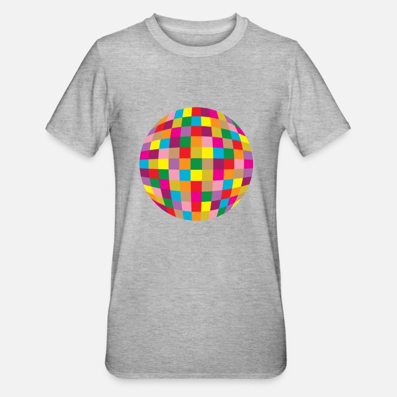 Boule disco - T-shirt polycoton Unisexe - gris chiné