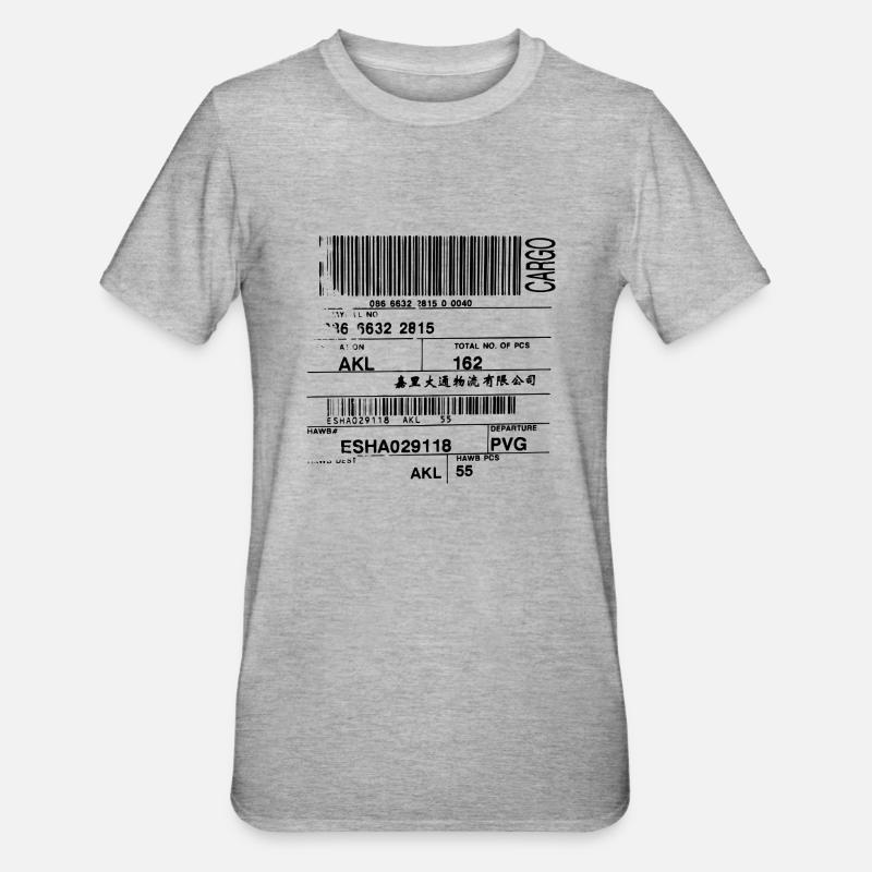 code à barres - T-shirt polycoton Unisexe - gris chiné