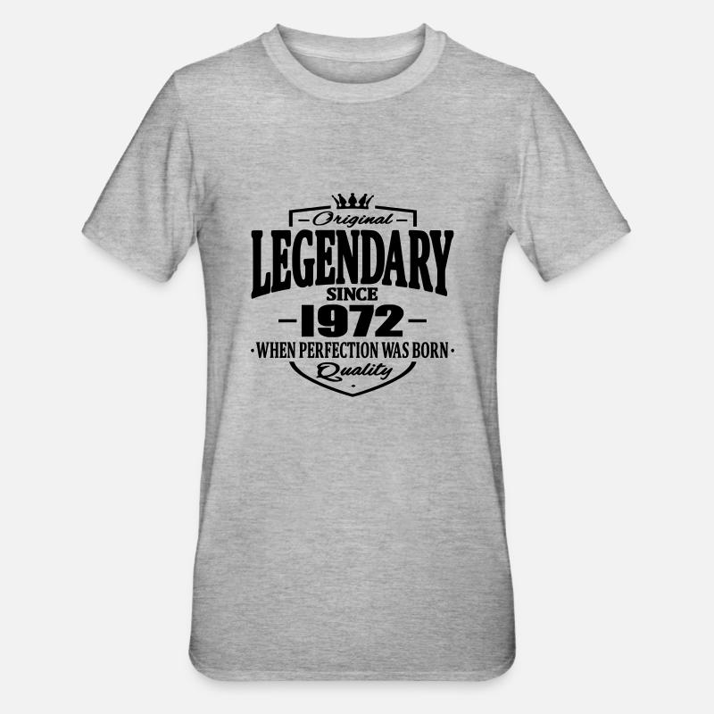 Legendary since 1972 - Unisex Polycotton T-Shirt - heather grey