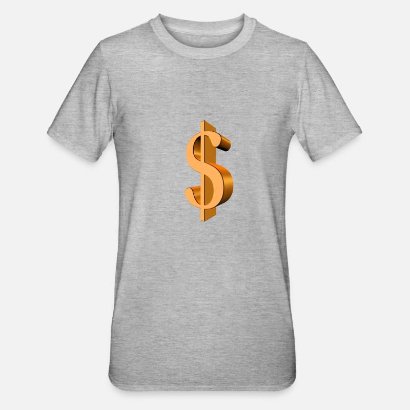Dollar - T-shirt polycoton Unisexe - gris chiné