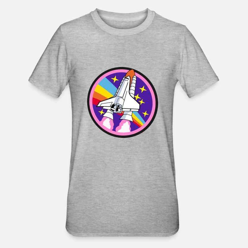 rocket - Unisex Polycotton T-Shirt - heather grey