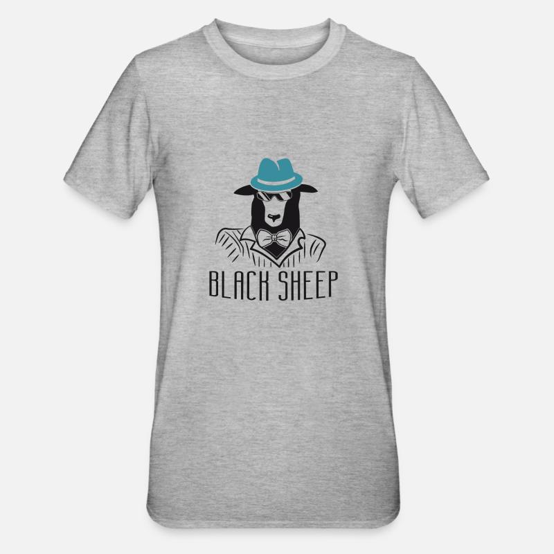 BlackSheep - T-shirt polycoton Unisexe - gris chiné