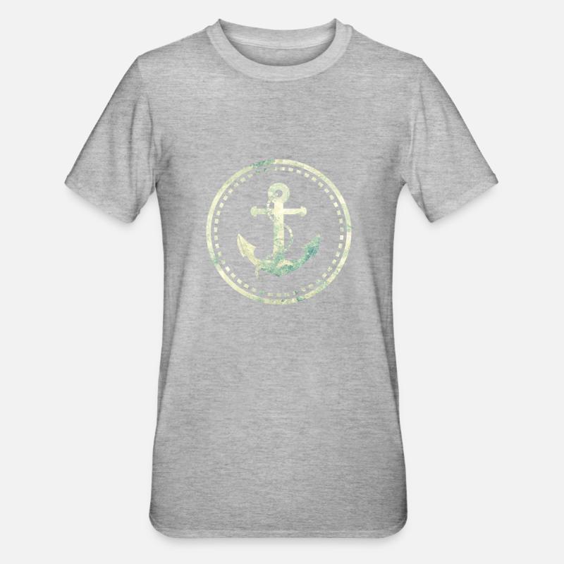 ancre - T-shirt polycoton Unisexe - gris chiné