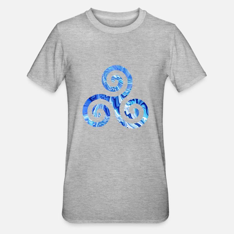 Celtic symbol 1 e 80 - Unisex Polycotton T-Shirt - heather grey