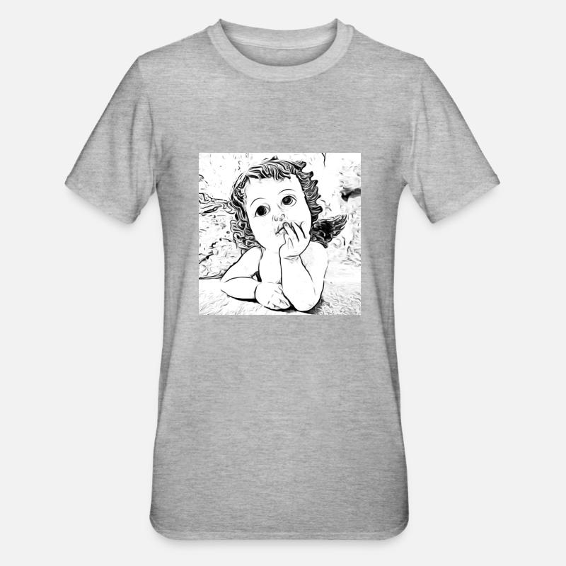 ange - T-shirt polycoton Unisexe - gris chiné