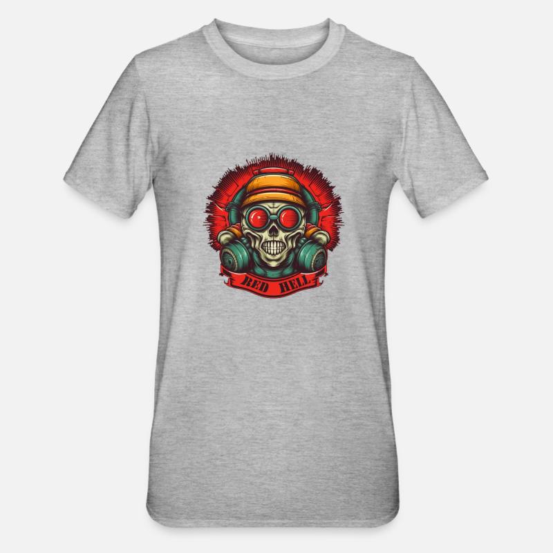 Atomar - Unisex Polycotton T-Shirt - Grau meliert