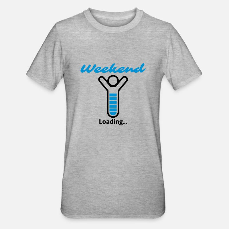 Weekend Loading... - Unisex Polycotton T-Shirt - Grau meliert