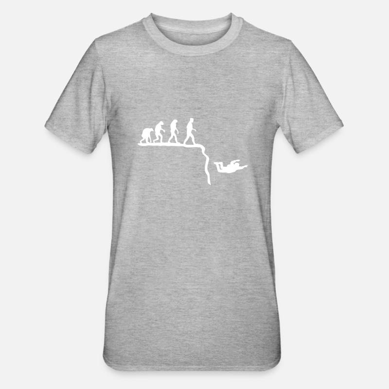 base jumping evolution - T-shirt polycoton Unisexe - gris chiné