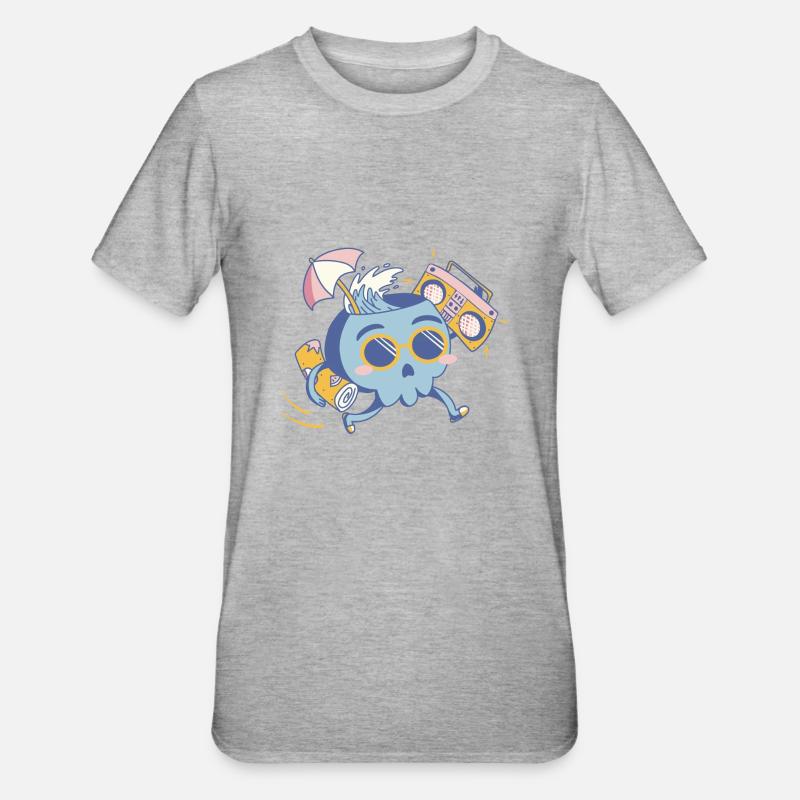 Sommer - Unisex Polycotton T-Shirt - Grau meliert