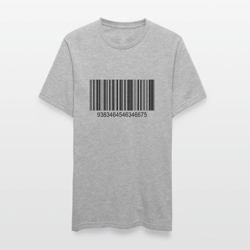 Barcode / Strichcode in Schwarz mit Zahlen Unisex Polycotton T-Shirt